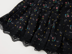 Floral ruffle tie neck shirt