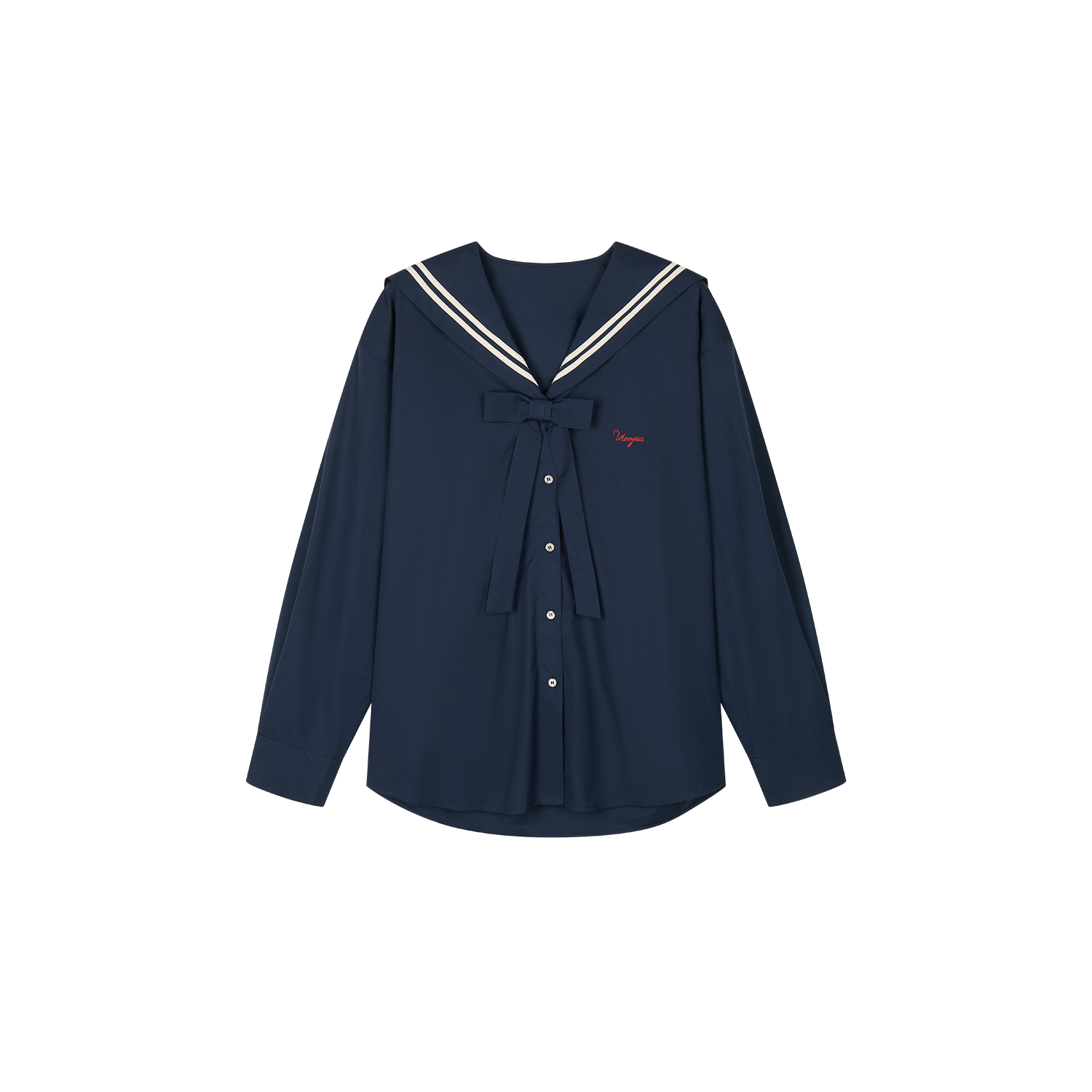 Bow sailor collar shirt