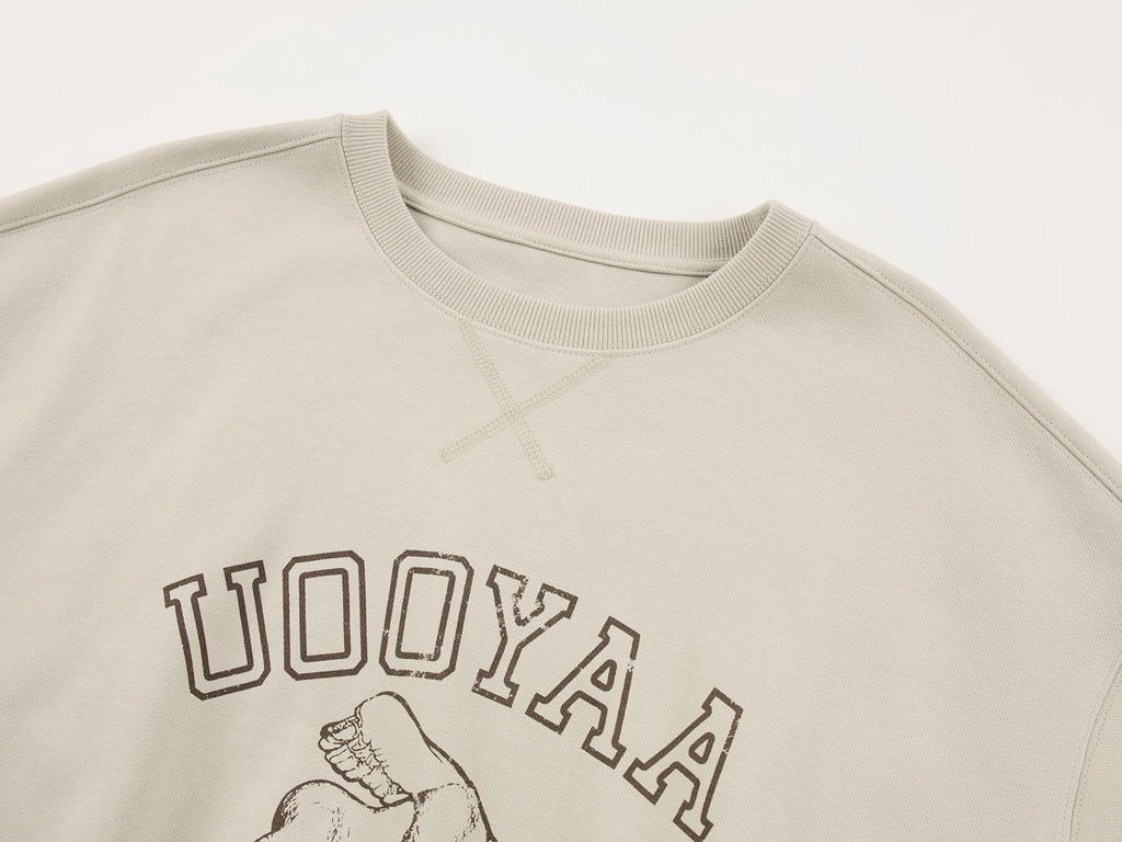 Angel print collegiate sweatshirt