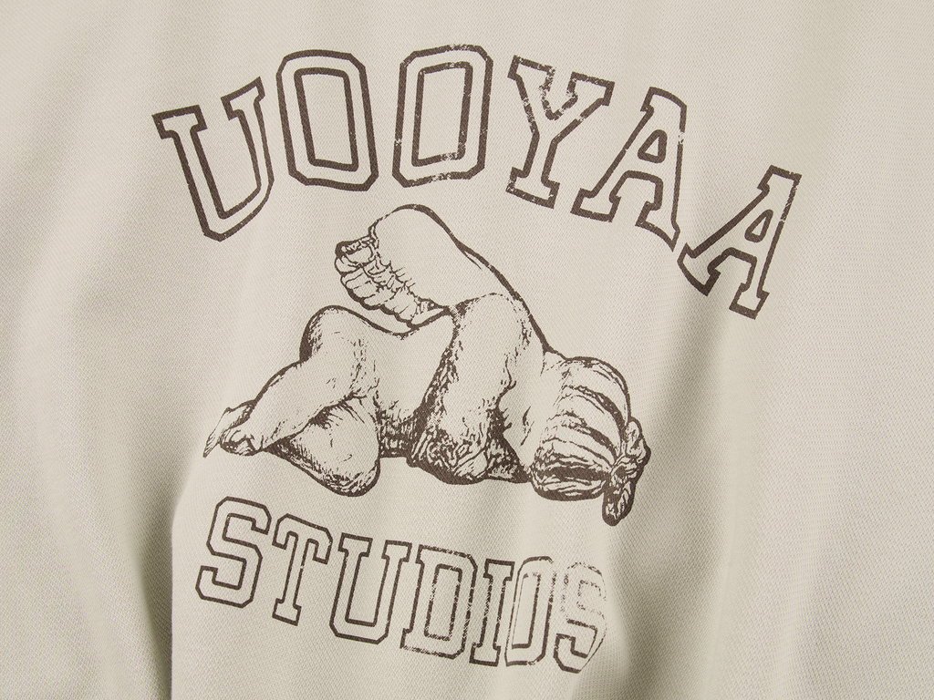Angel print collegiate sweatshirt