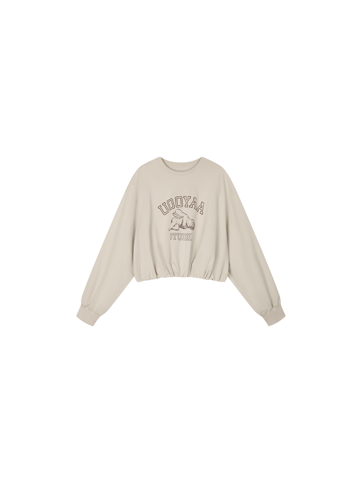 Angel print collegiate sweatshirt