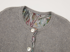 Exposed lining cardigan