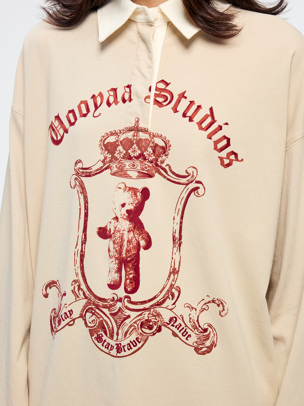 Vintage bear badge polo