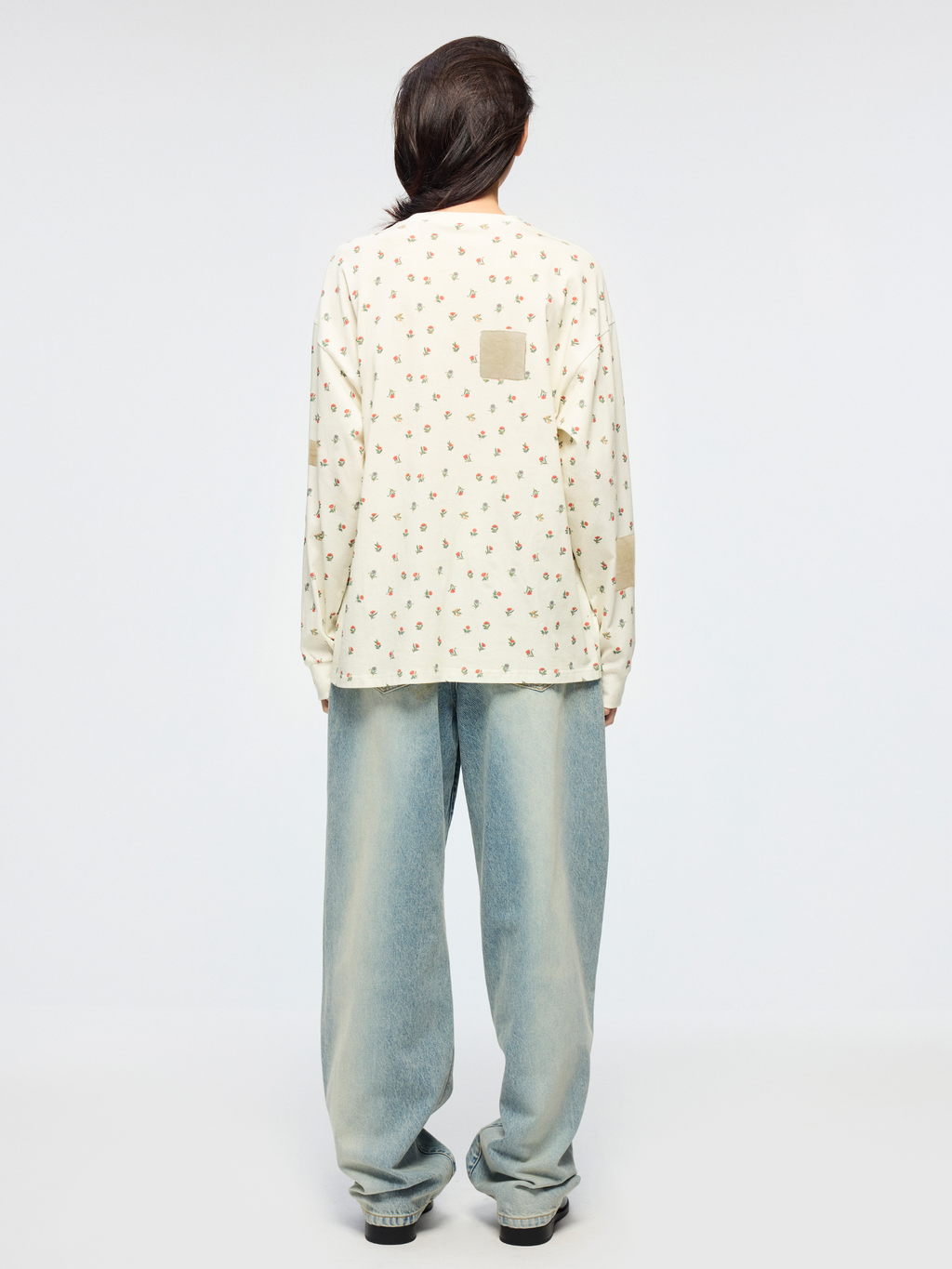 Floral bear old toy long sleeve T shirt