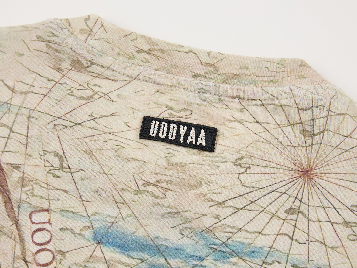 Vintage map long sleeve T shirt