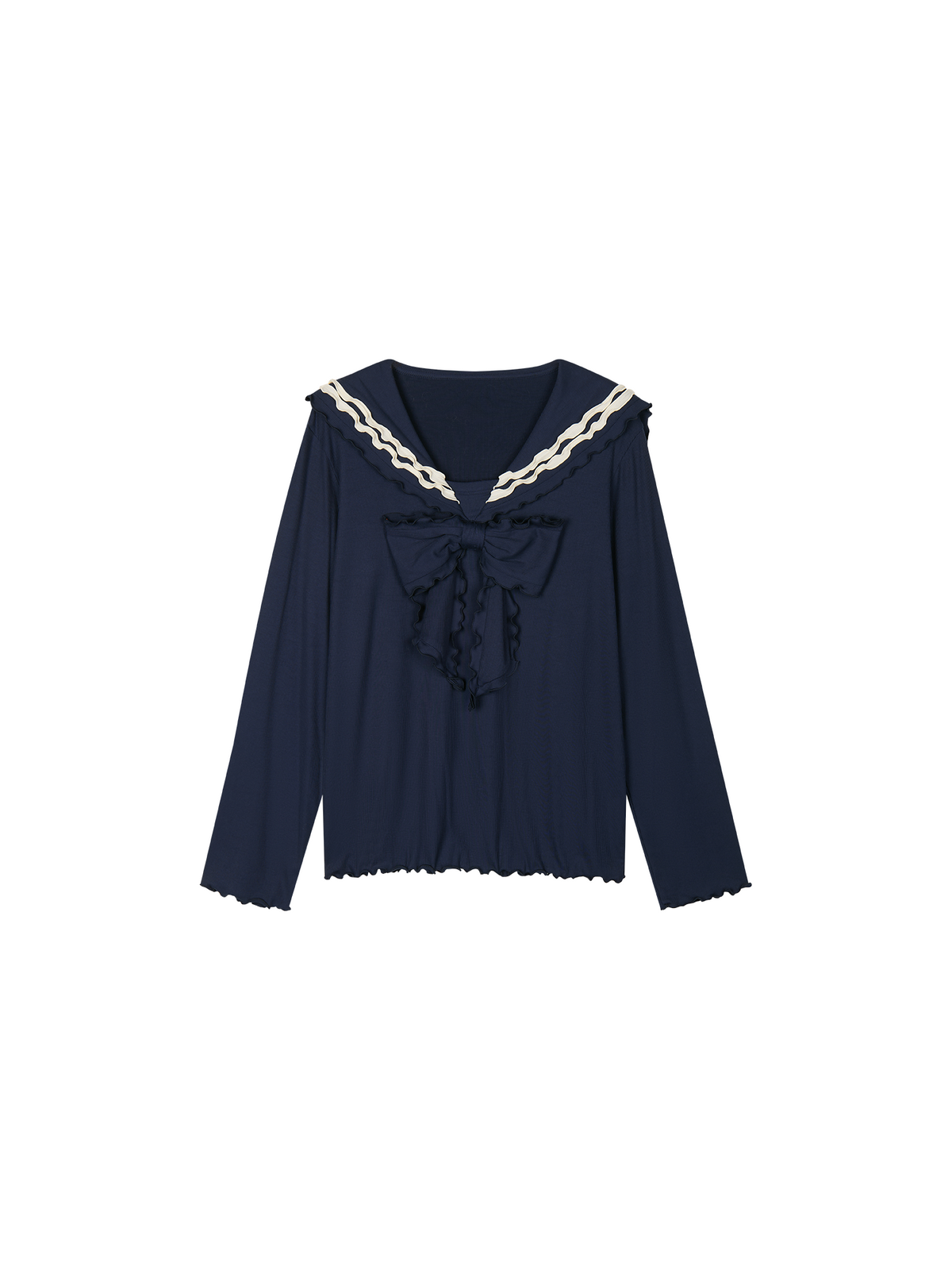 Sailor collar bow T shirt