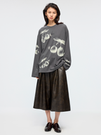 Sporty cherry long sleeve T shirt