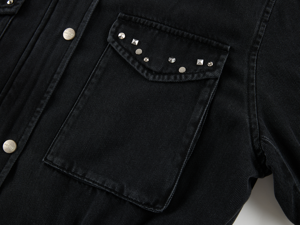 Studded washed jacket