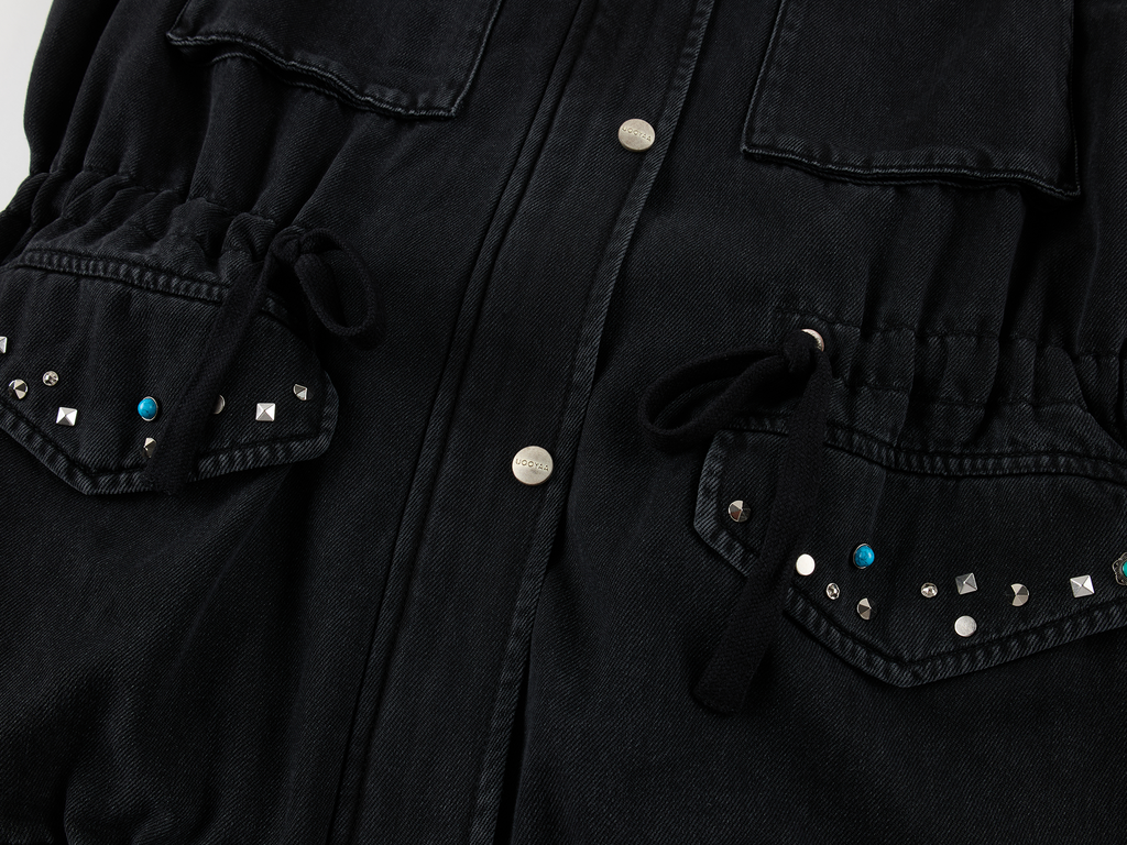 Studded washed jacket