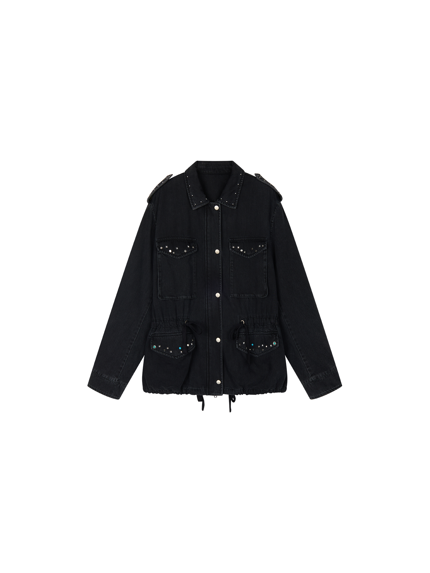 Studded washed jacket