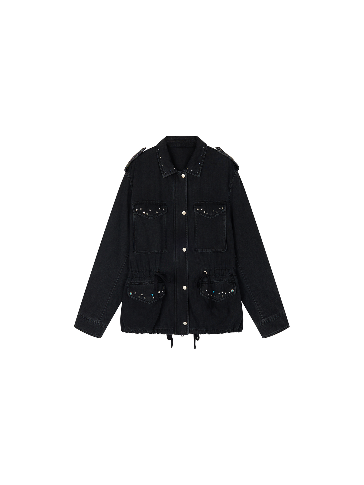 Studded washed jacket