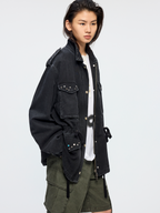 Studded washed jacket