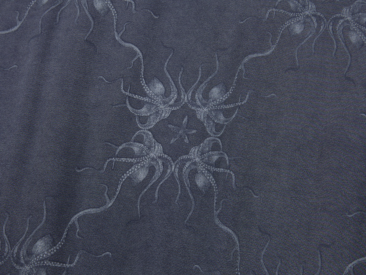 Fantasy octopus print zip hoodie