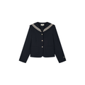 Machine washable wool sailor collar blazer