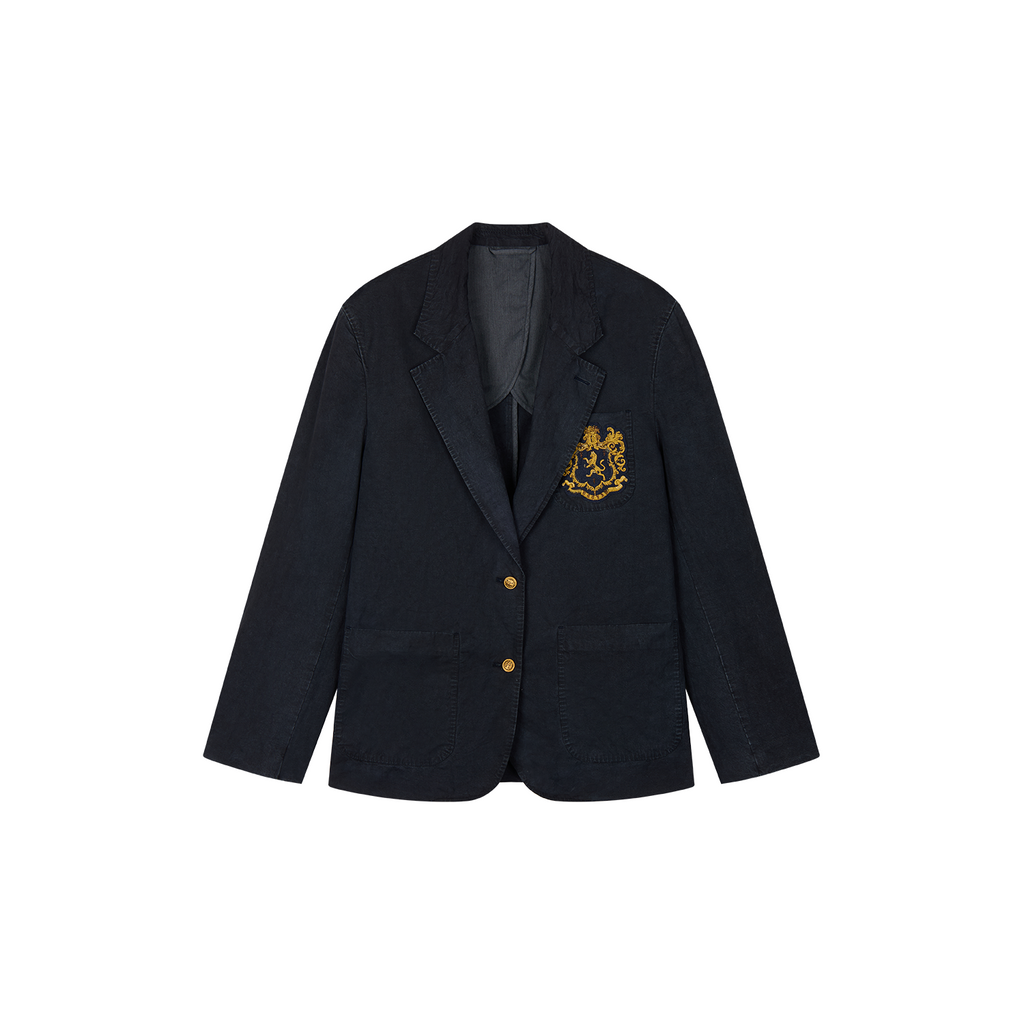 Vintage washed collegiate blazer