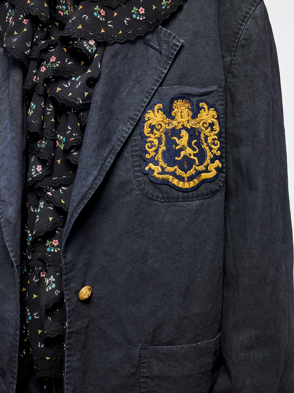 Vintage washed collegiate blazer