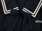 Machine washable wool sailor collar dress