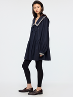 Machine washable wool sailor collar dress