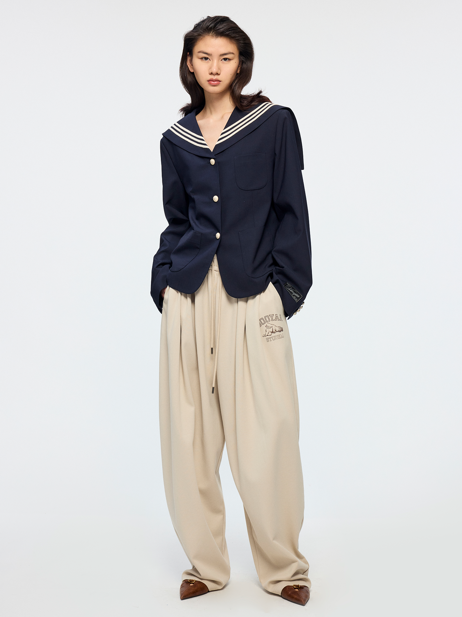 Angel print balloon sweatpants