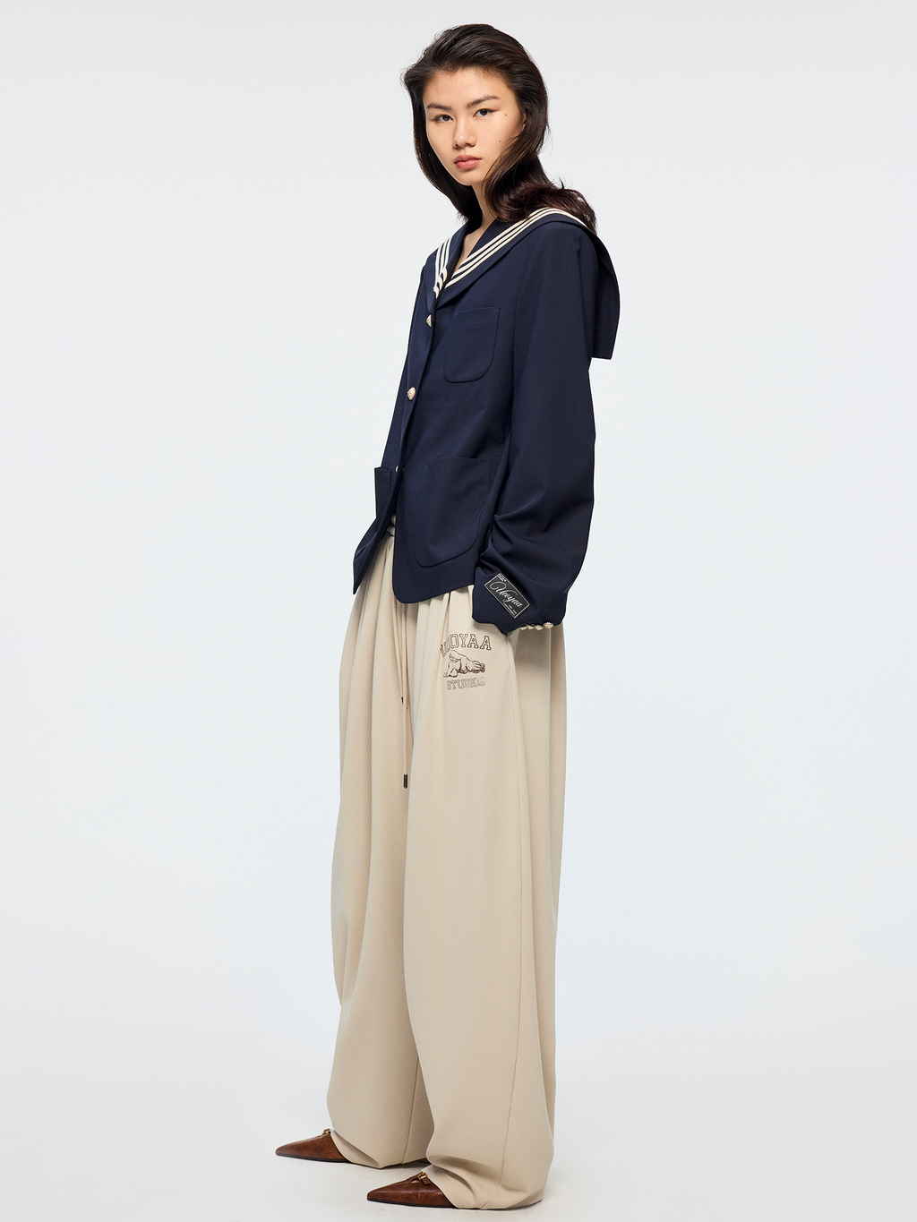 Angel print balloon sweatpants