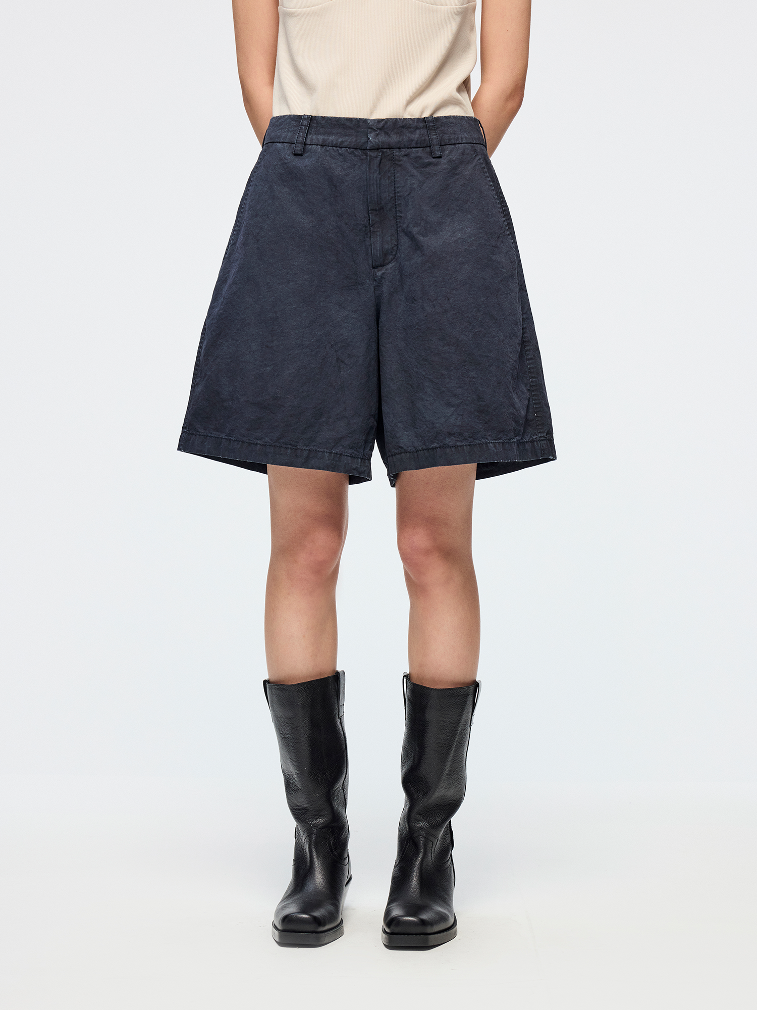 Vintage washed collegiate shorts