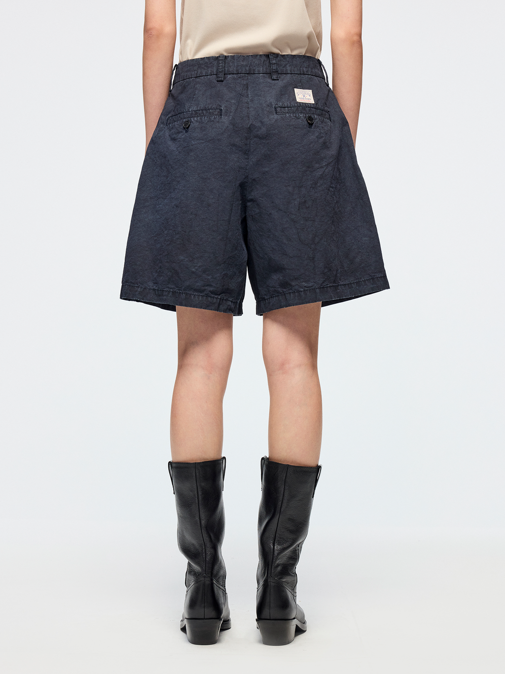 Vintage washed collegiate shorts