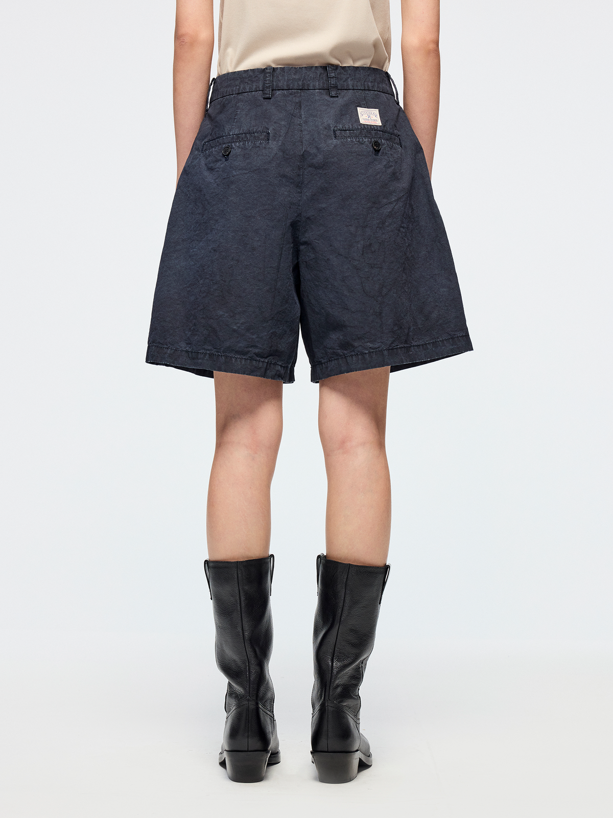 Vintage washed collegiate shorts