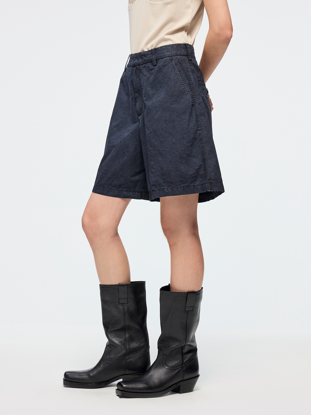 Vintage washed collegiate shorts