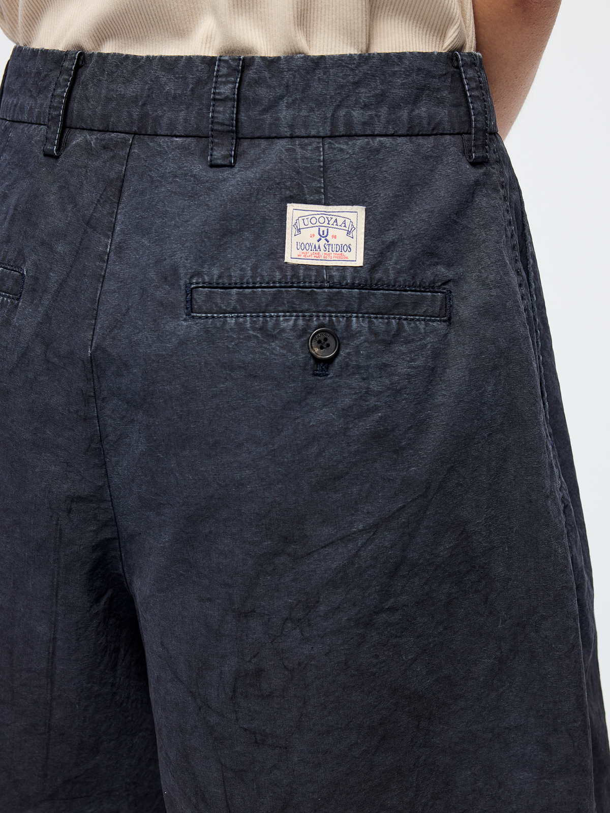 Vintage washed collegiate shorts