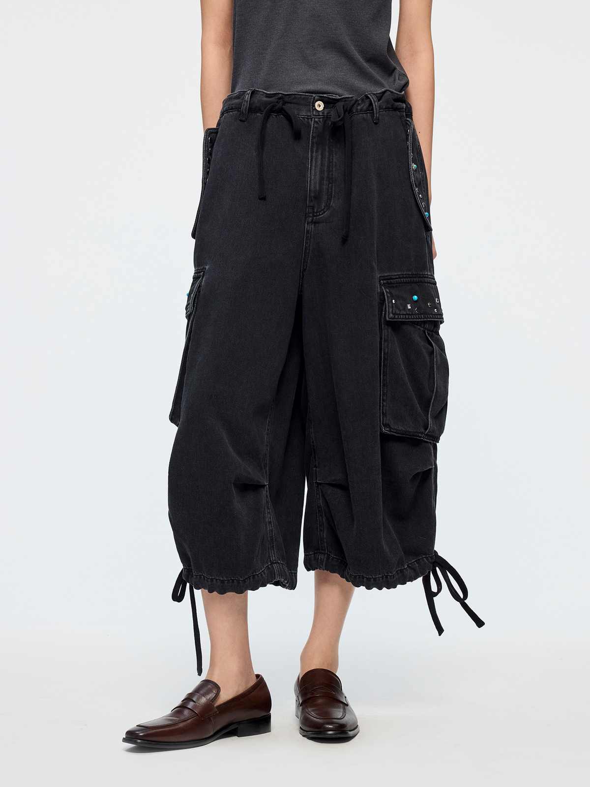 Studded cargo pants