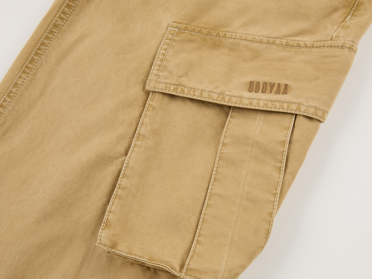 Hand tie dyed cargo jeans