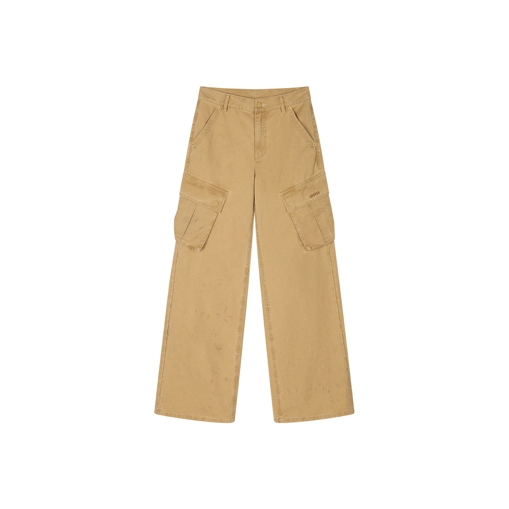 Hand tie dyed cargo jeans