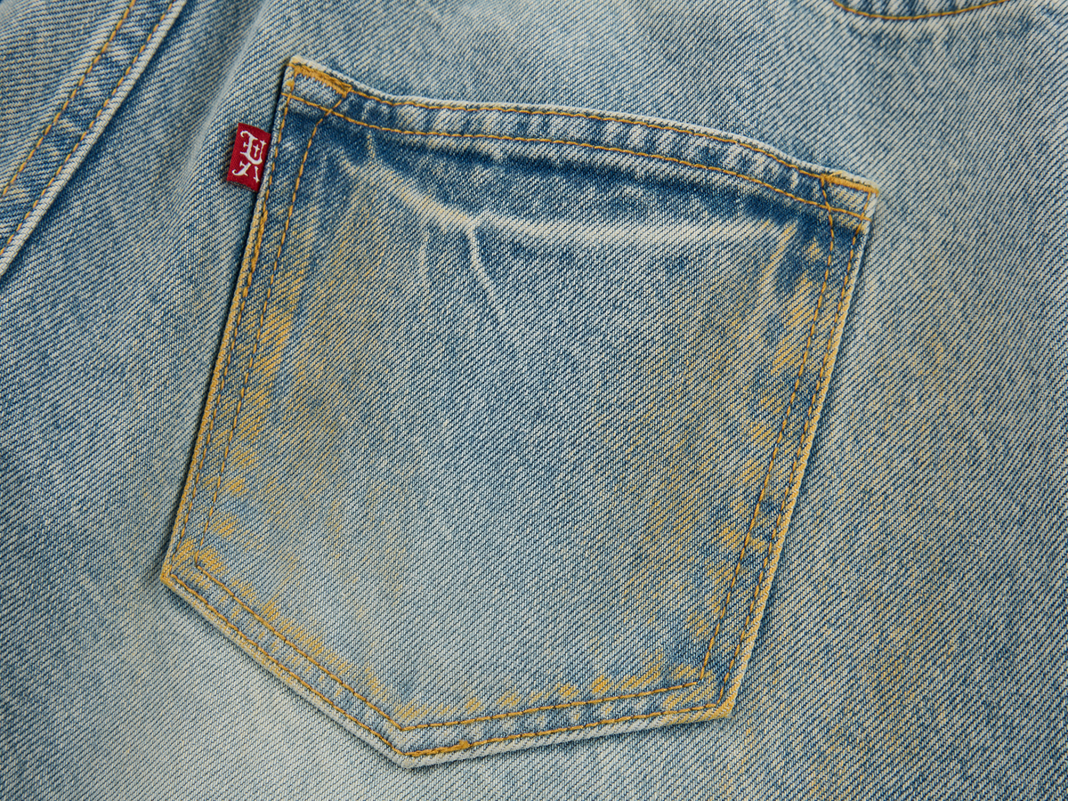 3d pleated jeans