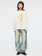 3d pleated jeans