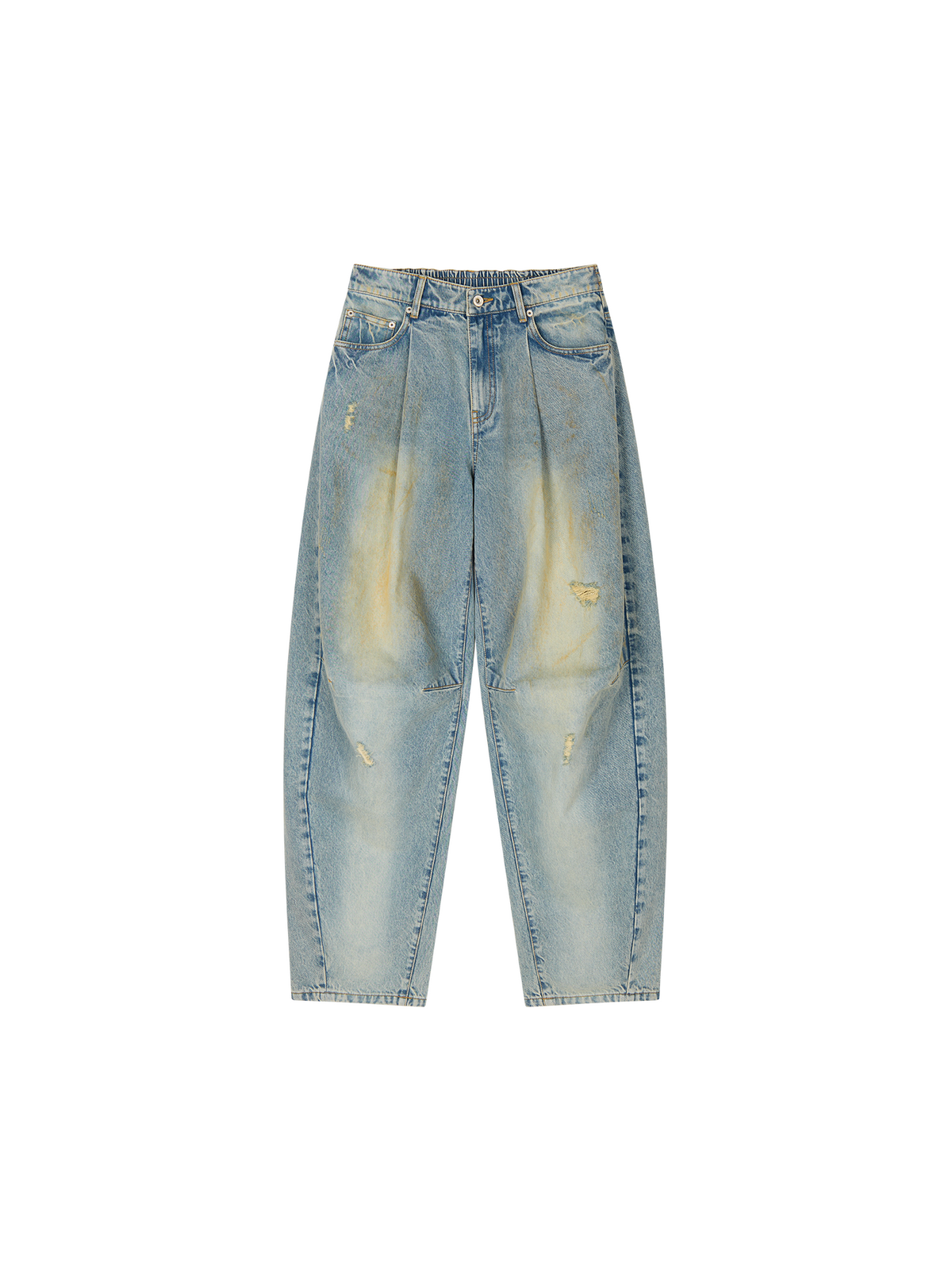 3d pleated jeans