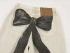 Oil painting bow jeans
