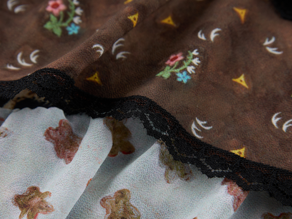 Leopard & floral patchwork camisole