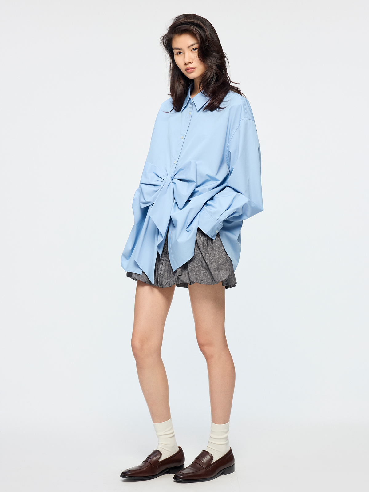 Bow reversible shirt