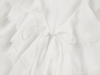 Ruffle collar Tencel shirt