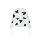 Graffiti bow henley T shirt
