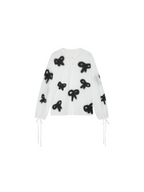 Graffiti bow henley T shirt