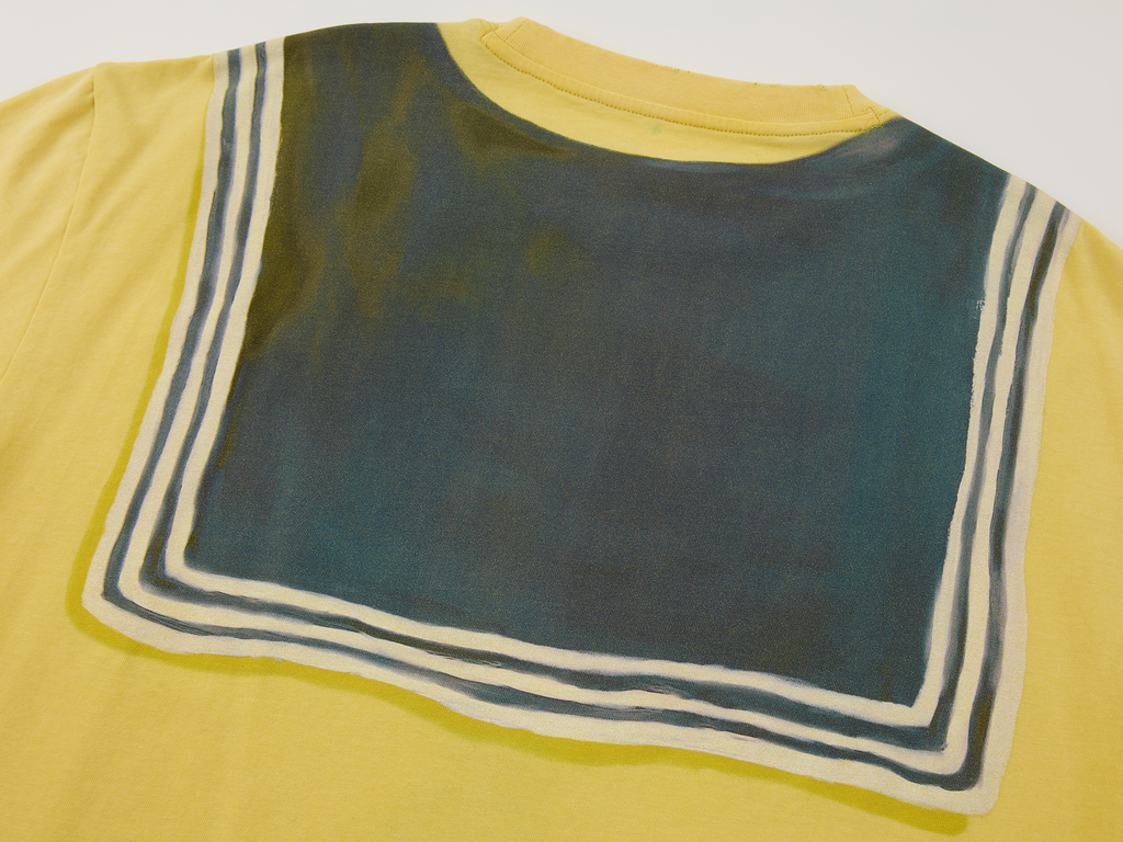 Oil painting sailor collar t-shirt