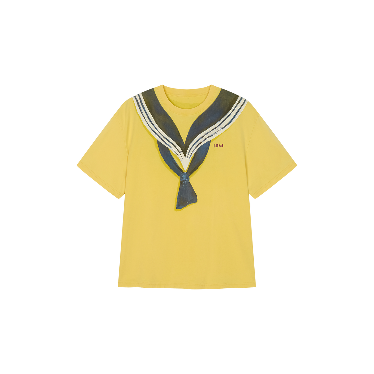 Oil painting sailor collar t-shirt