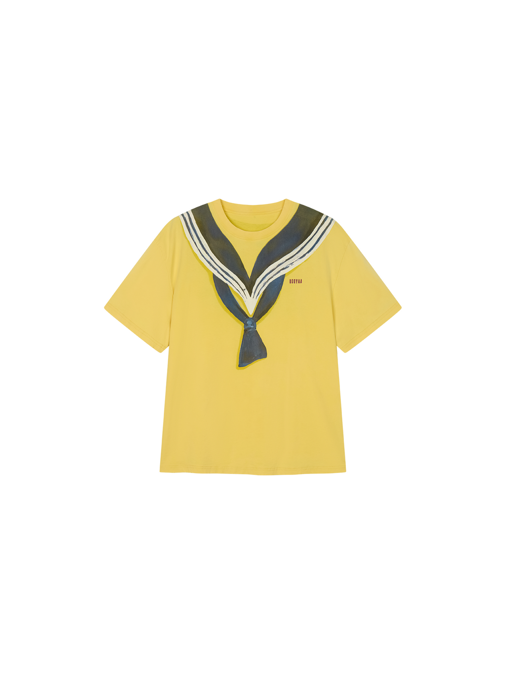 Oil painting sailor collar t-shirt