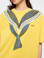 Oil painting sailor collar t-shirt