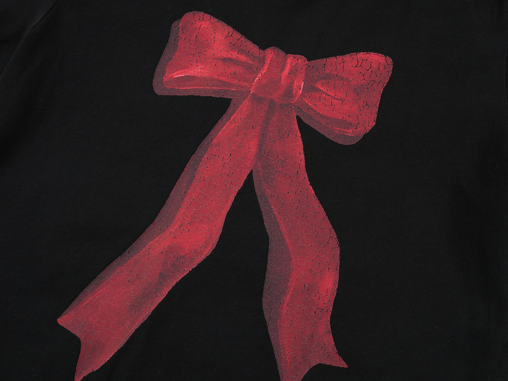 Oil painting bow T shirt