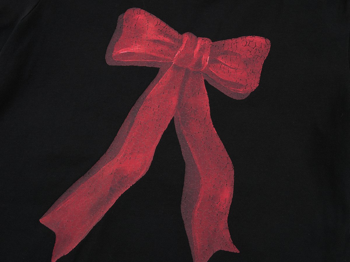 Oil painting bow T shirt