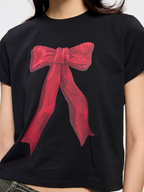 Oil painting bow T shirt