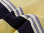 Applique badge Peter Pan collar striped polo