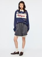 Applique badge Peter Pan collar polo
